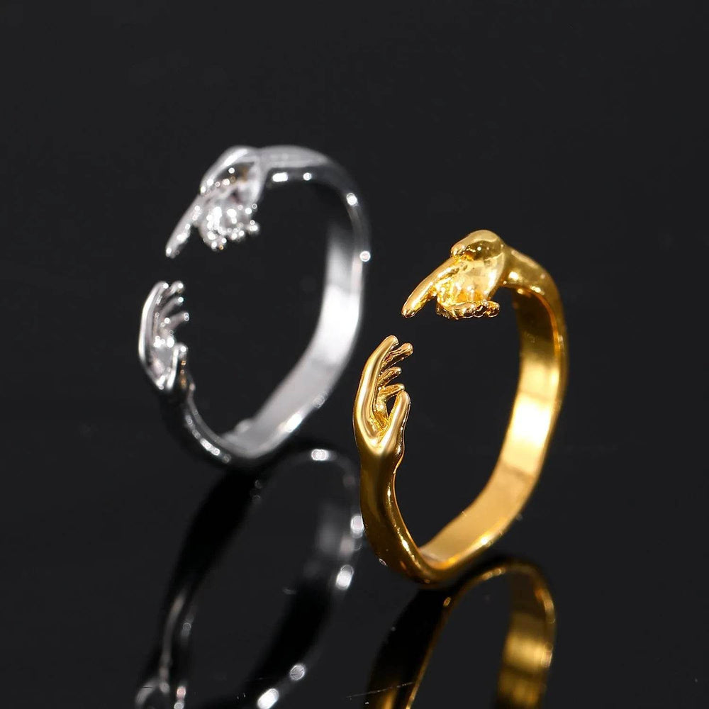 Opening Adjustable Two-hand Rings Fashion Personality Ring For Valentine's Day Jewelry - EX-STOCK Canada