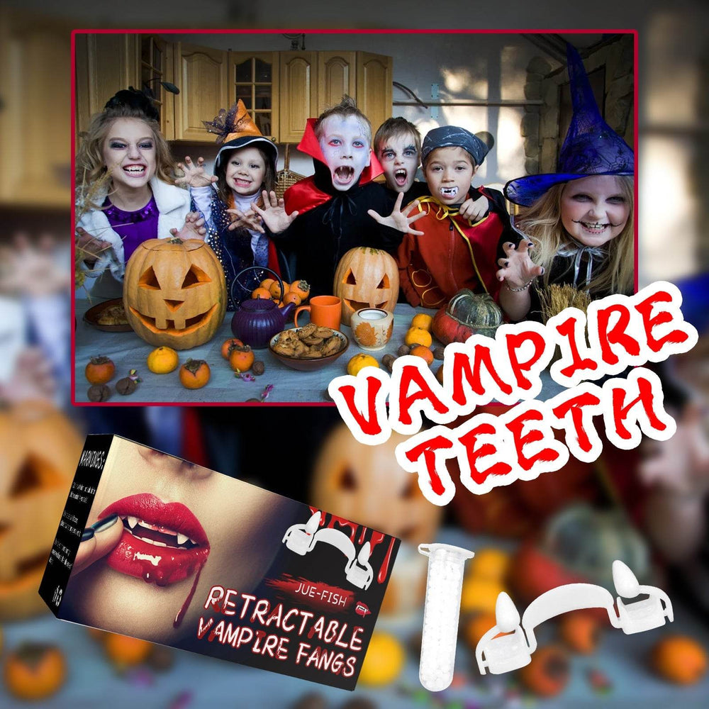 Retractable Vampire Fangs Party Dance Fangs Spoof Teeth Halloween Costume - EX-STOCK Canada