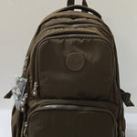 Brown backpack on a white background