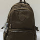 Brown backpack on a white background