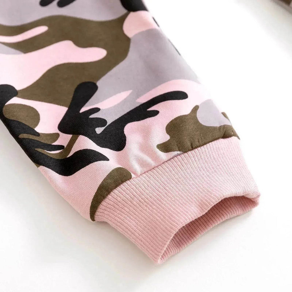 Two piece for girls Long Sleeve Sweater Camouflage Trousers Suit for girls - EX-STOCK Canada
