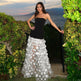 Black And White Tube Top Three-dimensional Flower Pettiskirt Dinner Dress EX-STOCK Canada 