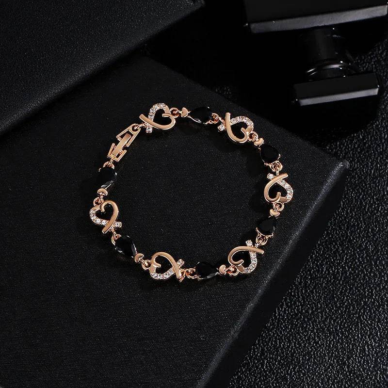 Hollow Love Bracelet With Rhinestones Fashion Temperament Heart-shaped Bracelet For Valentine's Day Gift Jewelry - EX-STOCK Canada