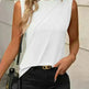 Summer Women's Solid Color Round Neck Sleeveless Loose Tops for Women suitable for Work business Events Ladies Evening Tops. - EX-STOCK CANADA