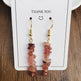 Handmade DIY Natural Crystal Stone Beaded Earrings - EX-STOCK Canada