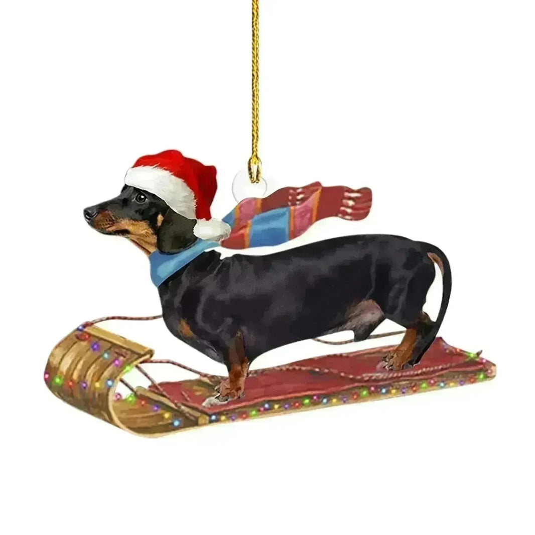 Christmas Sausage Dog Decorations Home - EX-STOCK CANADA