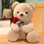 New Lovely Hug Roses Teddy Bear Stuffed Soft Animal Dolls Nice Birthday Gift Girlfriend Valentine's Day - EX-STOCK Canada