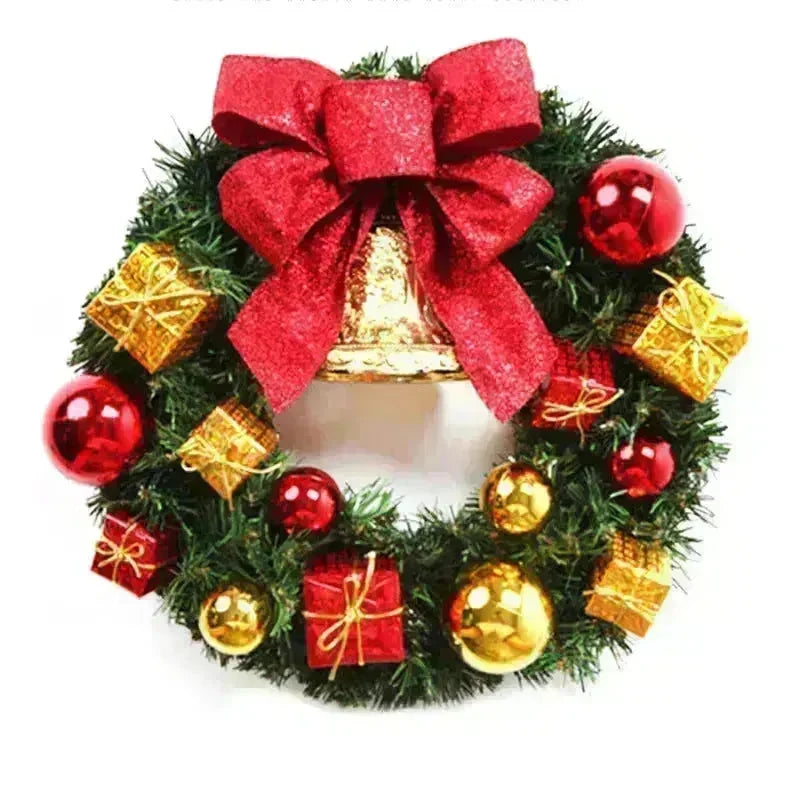 Creative Christmas Door Wreath Christmas Decoration Artificial Garland Wreaths For Car Home Window Wall Decoration - EX-STOCK CANADA