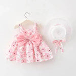 Casual Newborn Baby girl Printed Bow Princess Dress - EX-STOCK Canada
