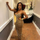 Sleeveless Beaded Long Party dress - EX-STOCK CANADA