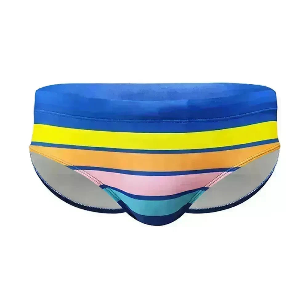 Multi-color Stripe Fashion Trendy Print Holiday Briefs men underwear - EX-STOCK CANADA