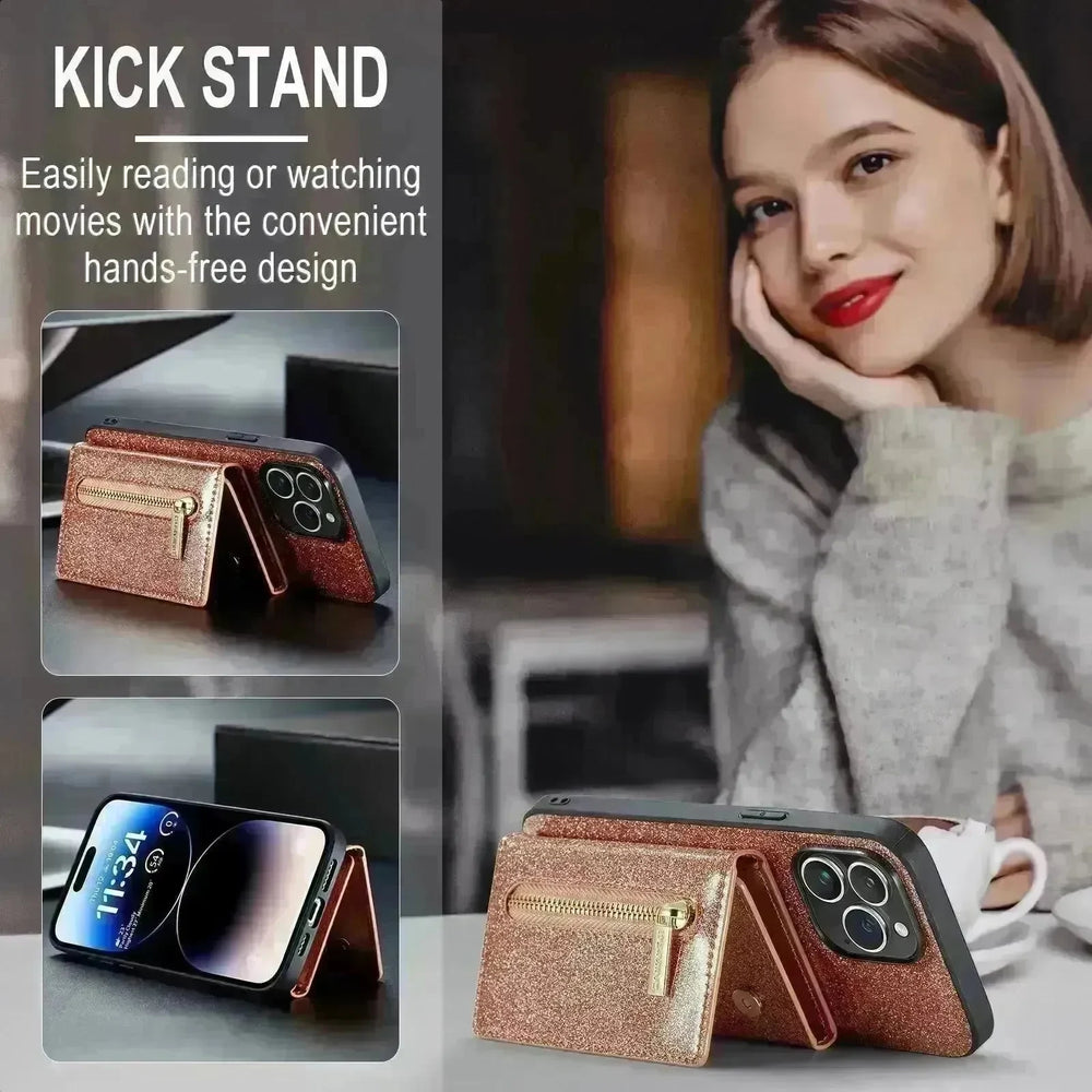 Magnetic Card Holder Protective Case Phone Case Leather Case - EX-STOCK CANADA