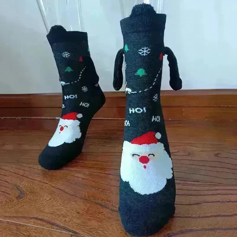 Christmas Stockings Autumn Winter Cotton Magnet Lodestone Hand Tube Socks - EX-STOCK CANADA