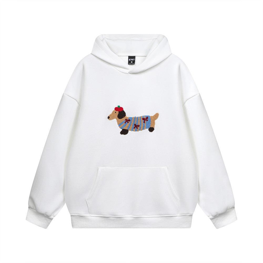 Pull à capuche décontracté à manches longues avec dessin animé 