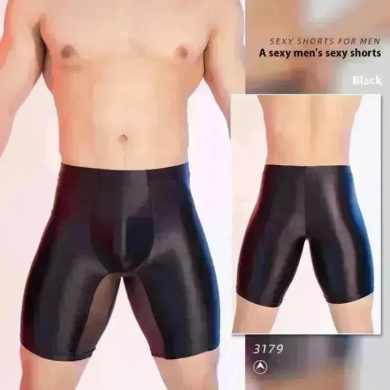 High Elasticity Glossy Ice Silk Sexy Fitness Shaping Leggings - EX-STOCK CANADA
