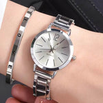 2pcs Narrow Strap Steel Strap Bracelet and Quartz Watch women - EX-STOCK Canada