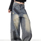 Splash Ink Ripped Machete Baggy Jeans Pant For Women Loose-fitting Wide-leg Trousers - EX-STOCK Canada
