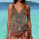 Bikini Beach Print Suspender Swimsuit Suit - EX-STOCK Canada