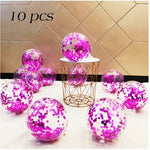 Sequined Latex Balloons for Birthday & Wedding Decorations – 12 Inch Colorful Party Balloons