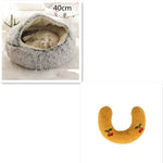 2 In 1 Dog And Cat Bed Pet Winter Bed Round Plush Warm Bed House Soft Long Plush Pets Bed Pet Products EX-STOCK Canada 