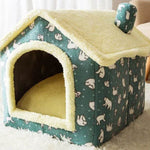Foldable Dog House Pet Cat Bed Winter Dog Villa Sleep Kennel Removable Nest Warm Enclosed Cave Sofa Pets Supplies - EX-STOCK Canada