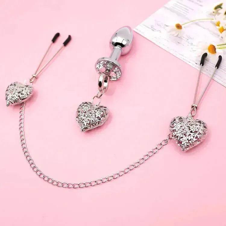 Love Chain Sex Toys Bell For Women Nipple Clamp Anal Plug - EX-STOCK Canada