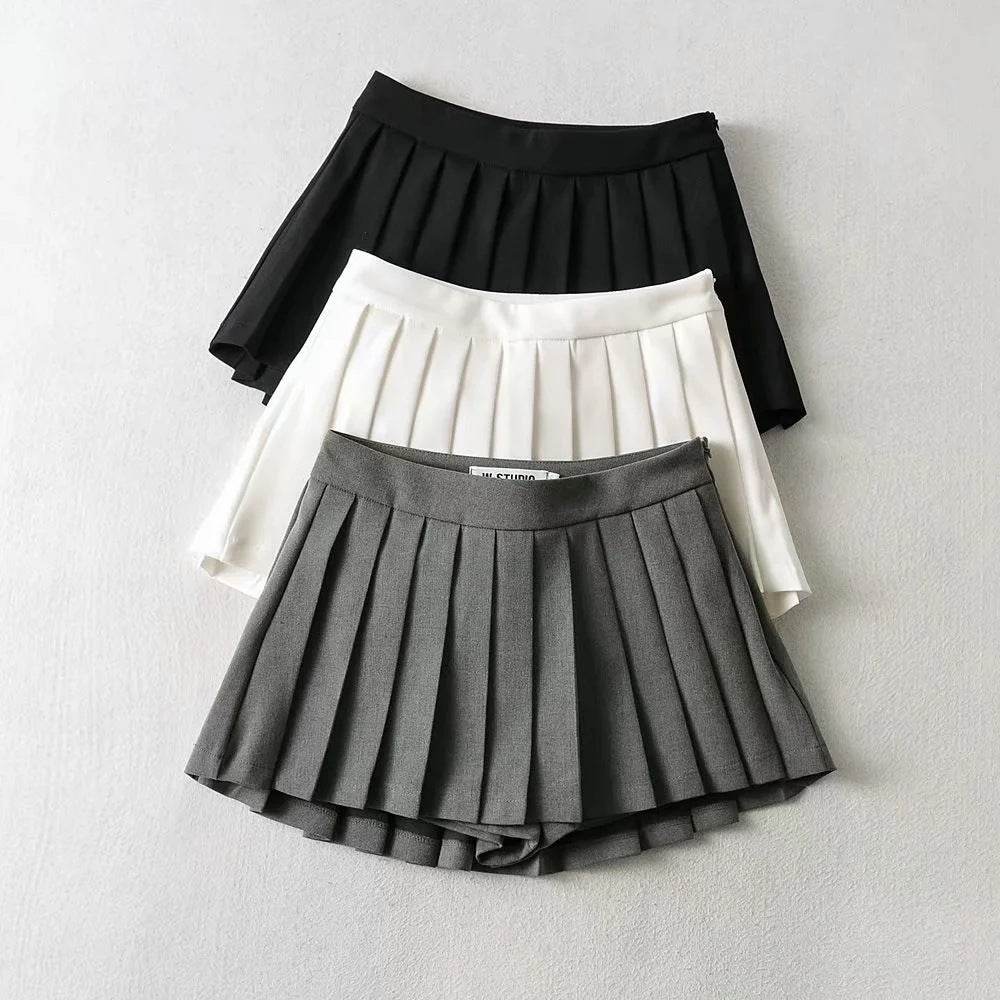 Women's High Waist A-line Mini Pleated Skirt - EX-STOCK Canada