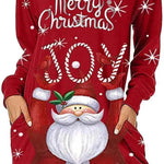 Women's Long-sleeved Christmas Hoodie Sweatshirt Dress Winter - EX-STOCK Canada
