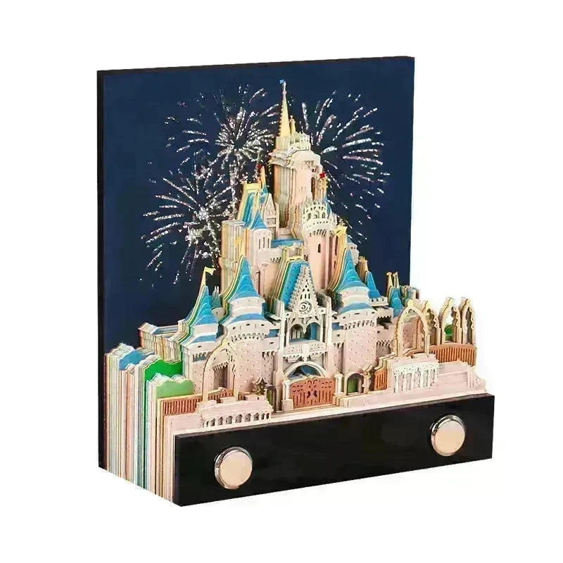 Three-dimensional Note Paper Carving Model Fairy Tale Castle Art - EX-STOCK CANADA