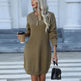 Autumn Winter Knitted Pullover Mini Sweater Dress - EX-STOCK Canada