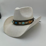 Summer Outdoor Ethnic Style Felt and Straw Cowboy Hat - EX-STOCK Canada