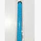 Blue sandal with geometric pattern in clear packaging on a white background