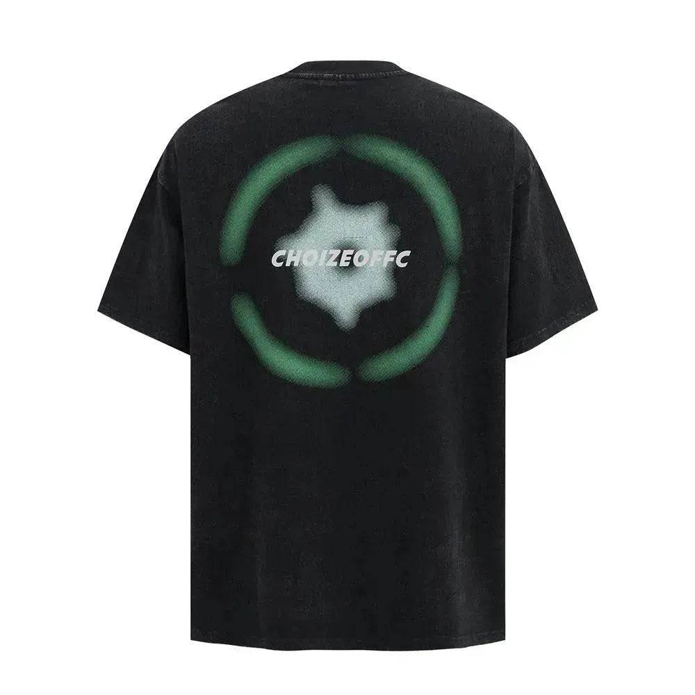 Abstract Pattern Printing Wash Short Sleeve - EX-STOCK Canada