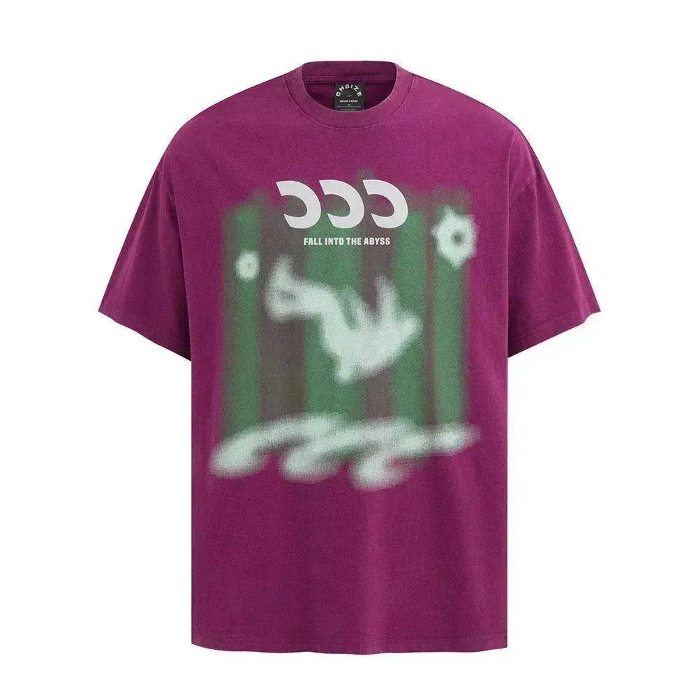 Abstract Pattern Printing Wash Short Sleeve - EX-STOCK Canada