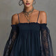 Long-Sleeve Lace Boat Neck Slip Dress