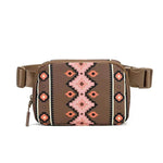 New Bohemian Print Waist Bag With Adjustable Shoulder Strap Fashion Casual Outdoor Running Crossbody Waist Bag For Women - EX-STOCK Canada