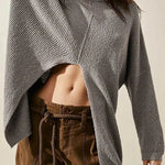 Stylish Cashmere Pullover Front Split Winter Tunic tops for Women - EX-STOCK Canada