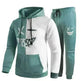 Casual Classic Plaid  Long Sleeve Sweatshirt Hoodie set Suit men - EX-STOCK CANADA