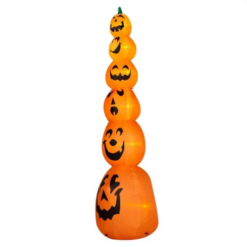 9FT Halloween Inflatable Stacked Pumpkins, Blow Up 6 Pumpkins Inflatable With Built-in LED Lights Outdoor Decorations Large Party Yard Decoration - EX-STOCK Canada