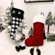 Red And Black Plaid Hanging Feet Stockings Christmas - EX-STOCK CANADA