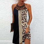 Fashion Print Dress Casual Halterneck Dresses For Women Summer Clothes - EX-STOCK Canada