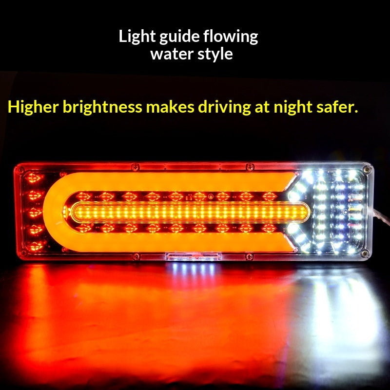 24V universal truck rear light assembly multicolor LED tail light pair for trucks