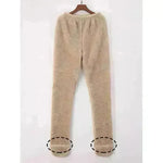 Women Coral Fleece Socks Leggings Winter Warm Sleepwear Ankles Knees Guard Women Home Pants Thick Pajamas Pant - EX-STOCK CANADA
