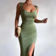Slim Sleeveless Slit Dress With Back Tie Design Fashion Temperament Dresses For Women Clothing - EX-STOCK CANADA