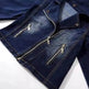 Slim Fit Stretch Suit Collar Denim Coat For Women Blue Denim Jacket for women - EX-STOCK Canada