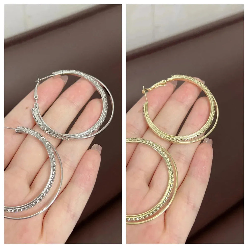 Diamond Simple Bracelet Eardrop Earring Korean Simple Temperamental - EX-STOCK CANADA