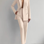 Women's Business Casual Suit Set – Long Sleeve Blazer & Slim Trousers | Canada & USA