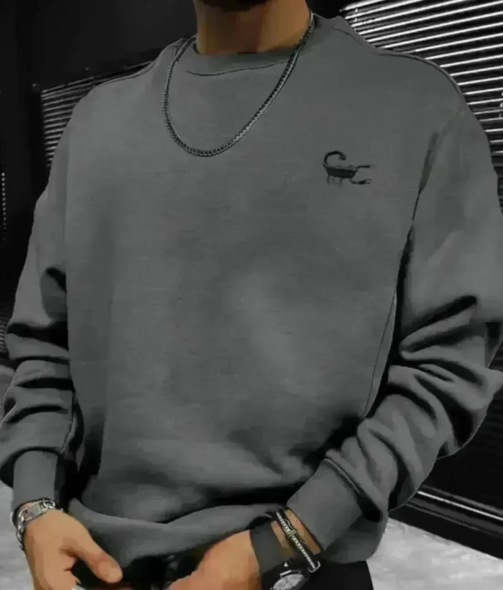 Dark Style Printed Men Crew neck Pullover Sweatshirt - EX-STOCK CANADA