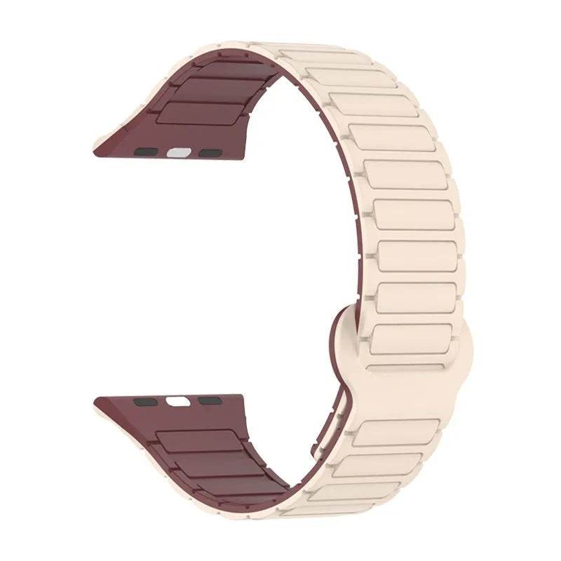 Iwatch Three-plant Silicone Two-color Watch Strap - EX-STOCK Canada