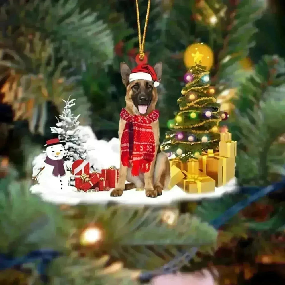Christmas Family Puppies Decorate Trees With Lights - EX-STOCK CANADA
